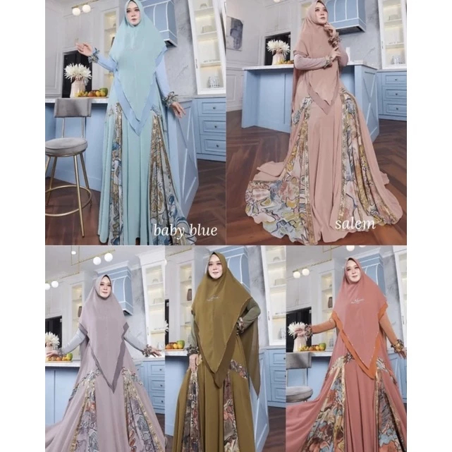 Gamis Rembulan Series Syari By Eldena | Gamis Set Hijab