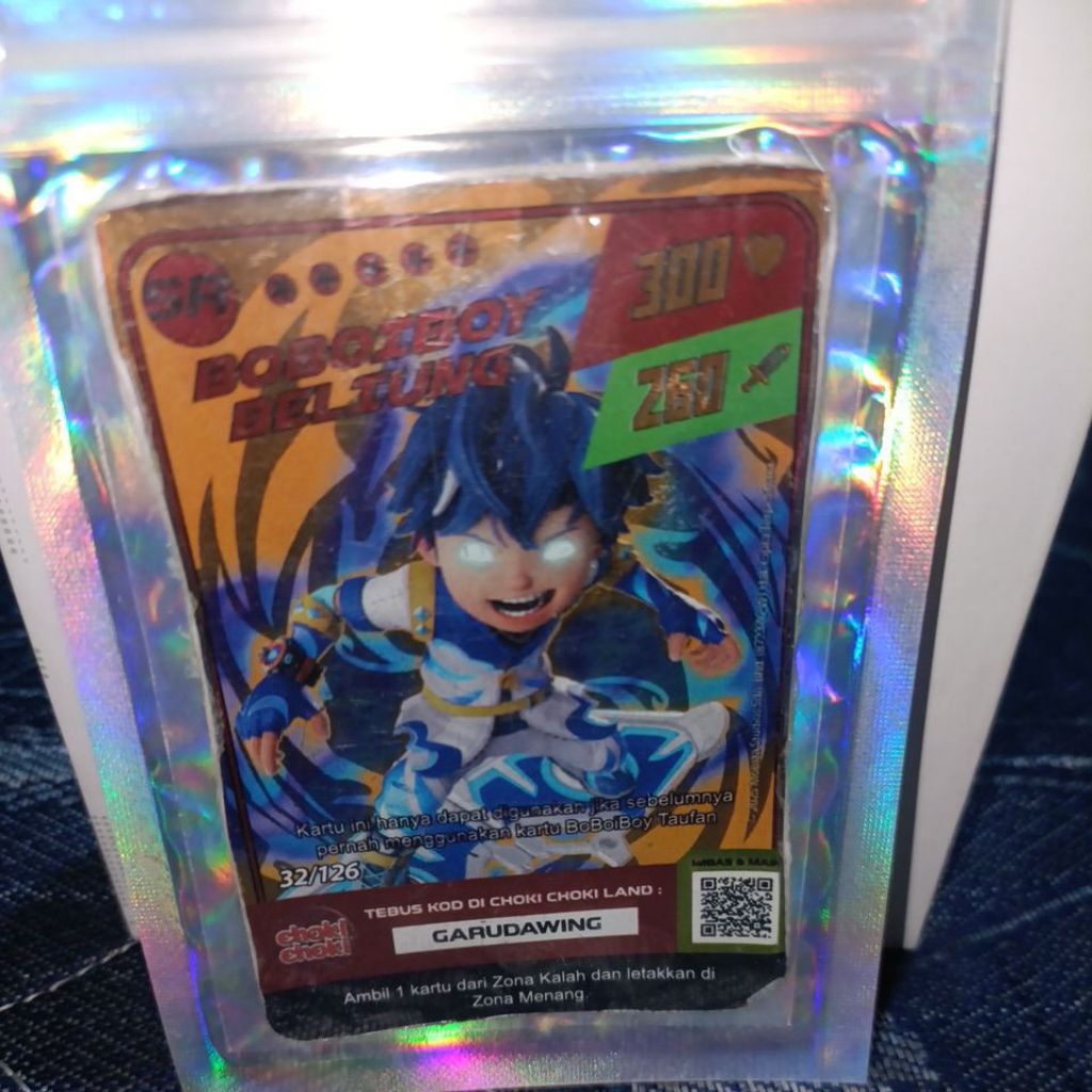 Kartu Boboiboy Choki choki Hologram