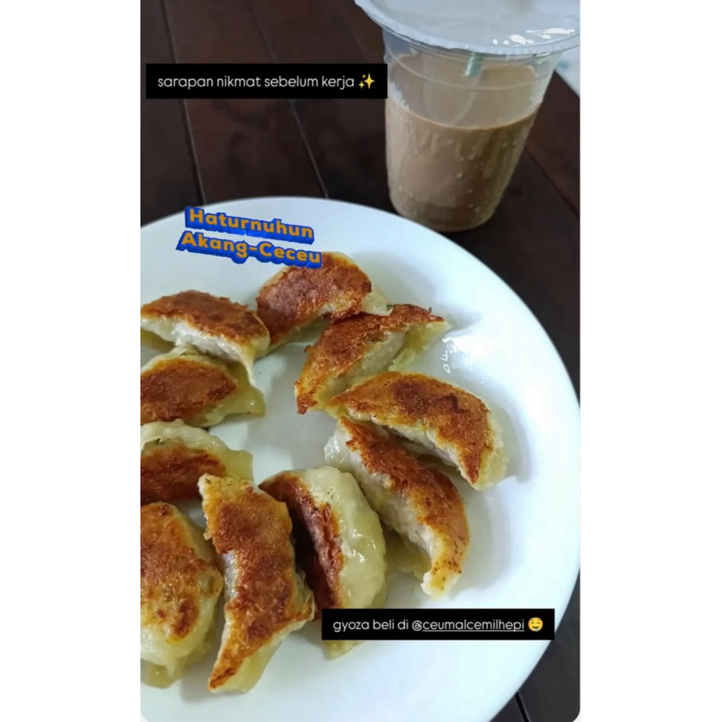 gyoza homemade frozen food bandung bento