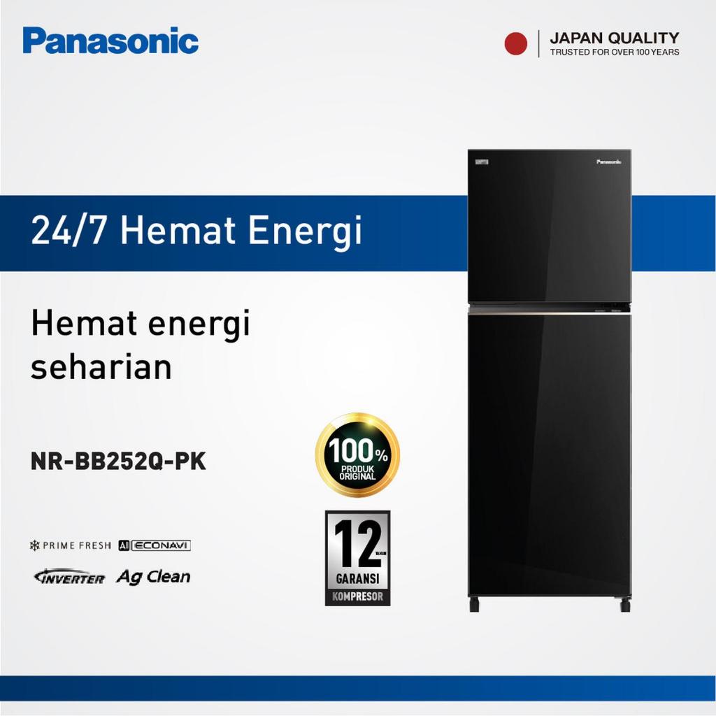 PANASONIC NR-BB252QPK KULKAS 2 PINTU PRIME FRESH HITAM ( NEW)