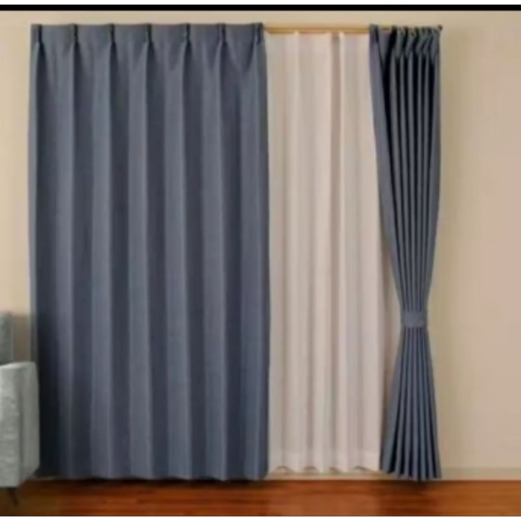 Gorden blackout plisket polos gorden jendela kawat s