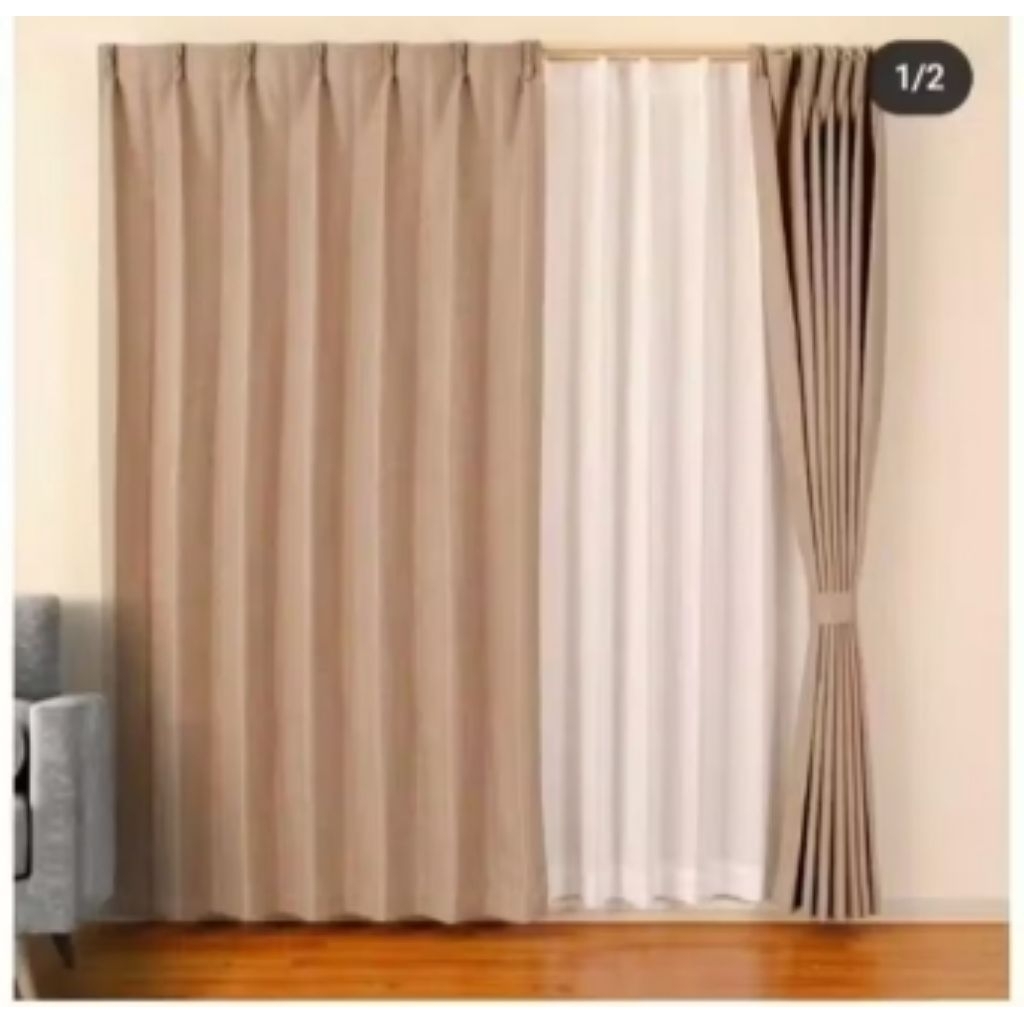 Gorden plisket blackout polos cantolan kawat s