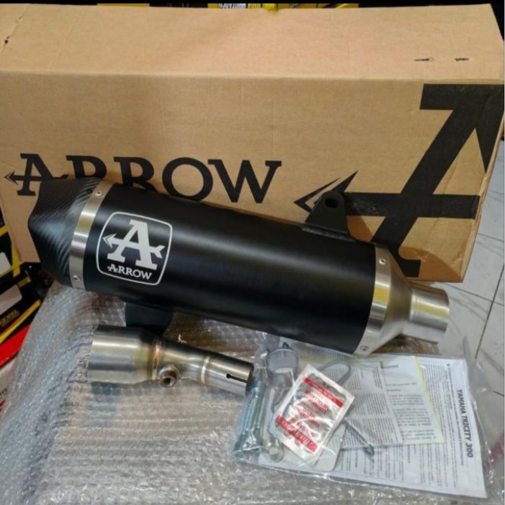 Knalpot Arrow Urban Black Carbon Yamaha XMAX NEW 2025 Original Italy