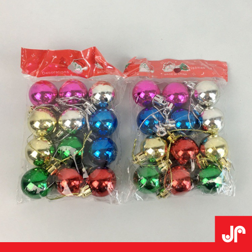 BOLA NATAL DEKORASI POHON NATAL / BOLA CHRISTMAST WARNA WARNI GLOSSY AKSESORIS NATAL