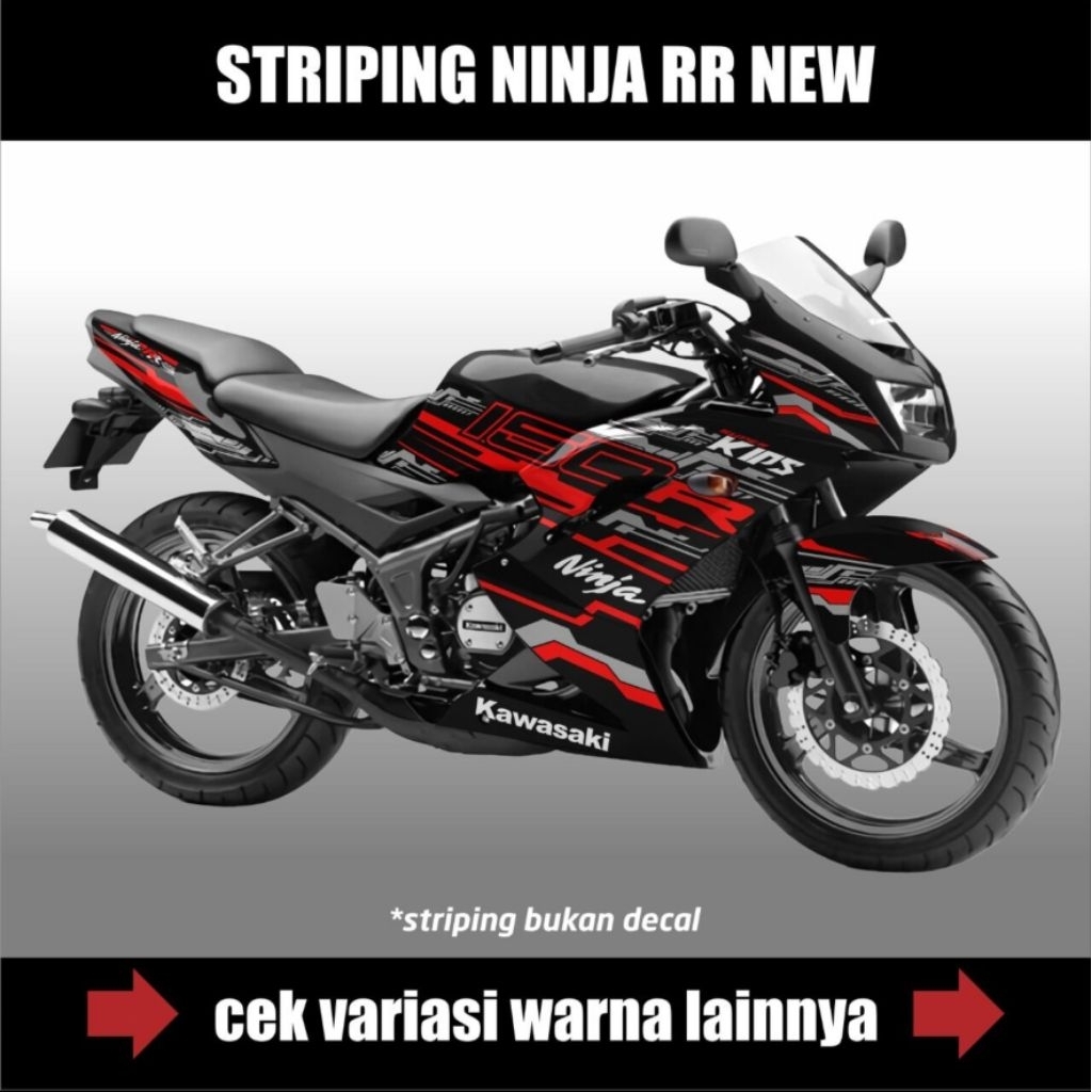 Striping Ninja RR 150 New Sticker Ninja Rr New Variasi Robot Semi Full / Stiker Motor Kawasaki Ninja