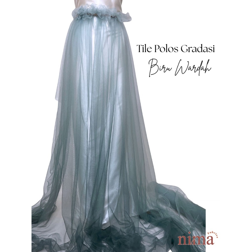 1/2 meter Kain Soft Tulle / Kain Tile Polos / Kain Tile meteran / Bahan tule polos Gradasi PREMIUM