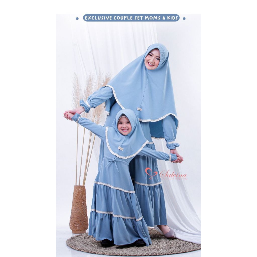 Gamis Set Couple Ibu Anak {Neesha Set by Salvina Hijab}