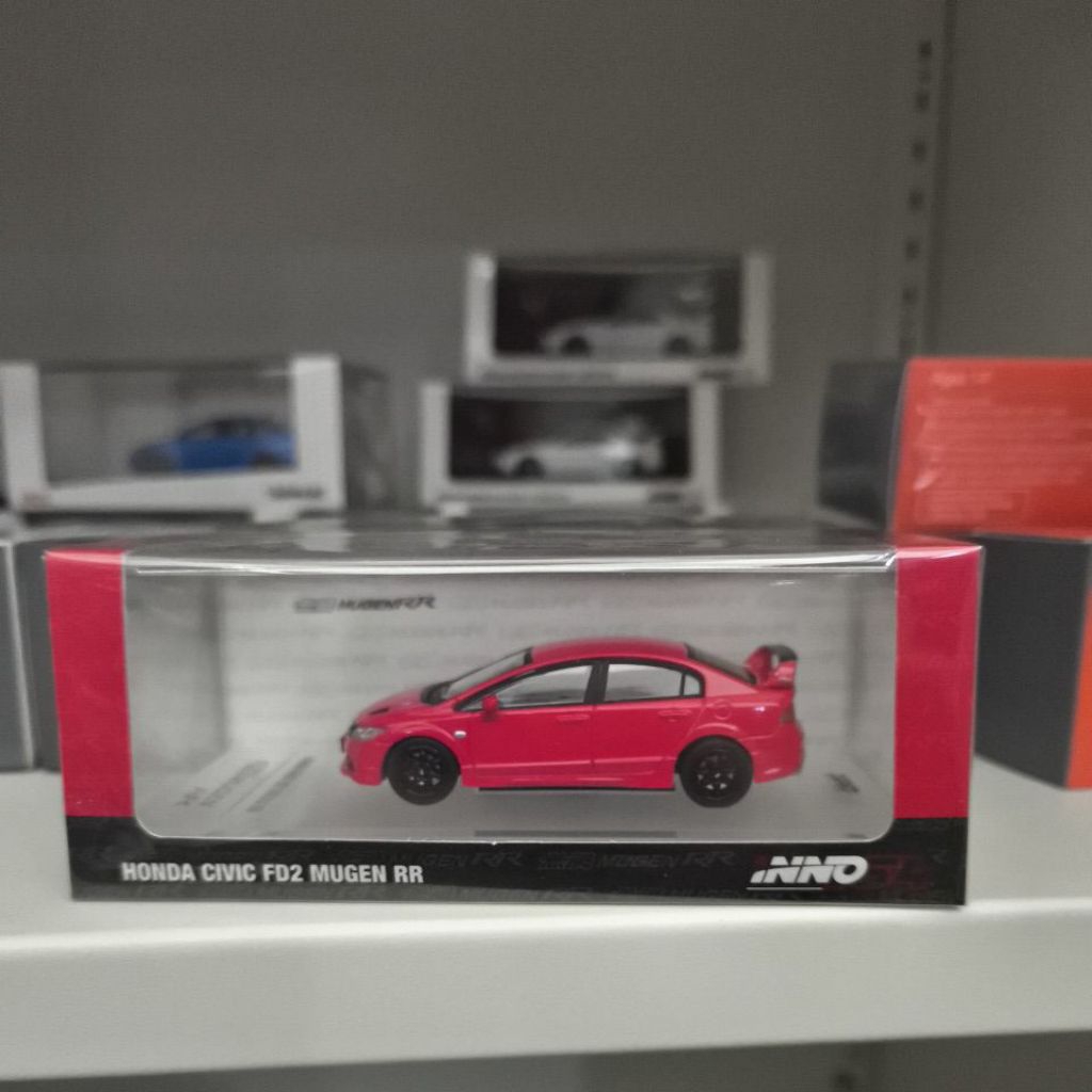 Diecast Inno64 Honda Civic FD FD2 Mugen RR Merah