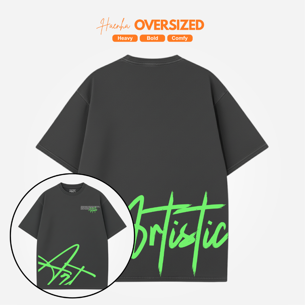 HAENHA Kaos Oversize Heavyweight Artistic Cotton Combed 16S