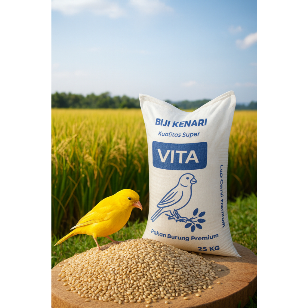 Canary Seed Biji Kenari Premium VITA – Pakan Burung Kenari Super Bersih & Terjamin Kualitas