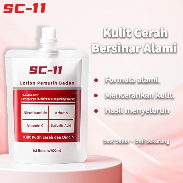 SC-11 Lotion Pemutih Tubuh.Body Lotion Sachet Viral-Bikin Kulit Cerah Seketika-Harga Hemat, Hasil Ma