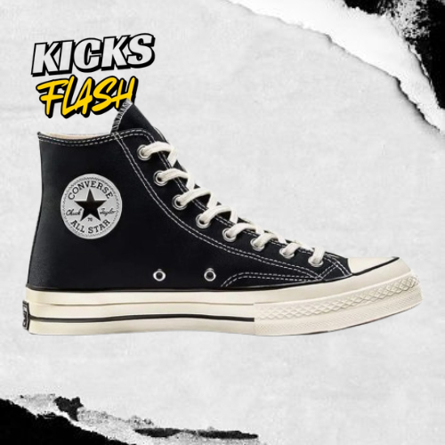 Converse Chuck 70 High Black White 162050C Sneakers Kanvas Casual Pria Wanita
