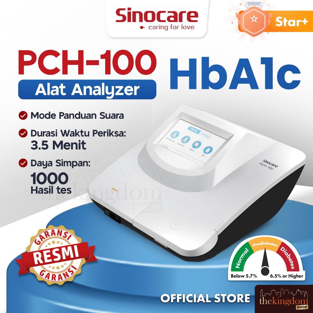 Sinocare PCH-100 Portable Glycosylated Hemoglobin Analyzer HbA1c Alat Cek Gula Darah Blood Glucose C