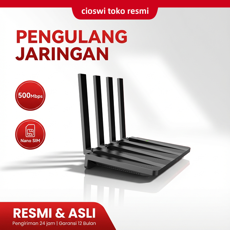 Router WiFi 500Mbps dengan SIM Card Slot, Kecepatan Tinggi, Stabil, 4 Antena