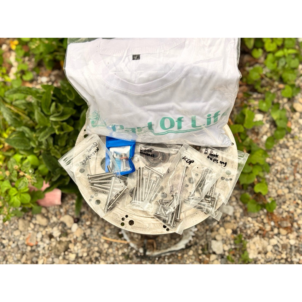 BONE baut mesin megapro tiger full set stainless FREE KAOS