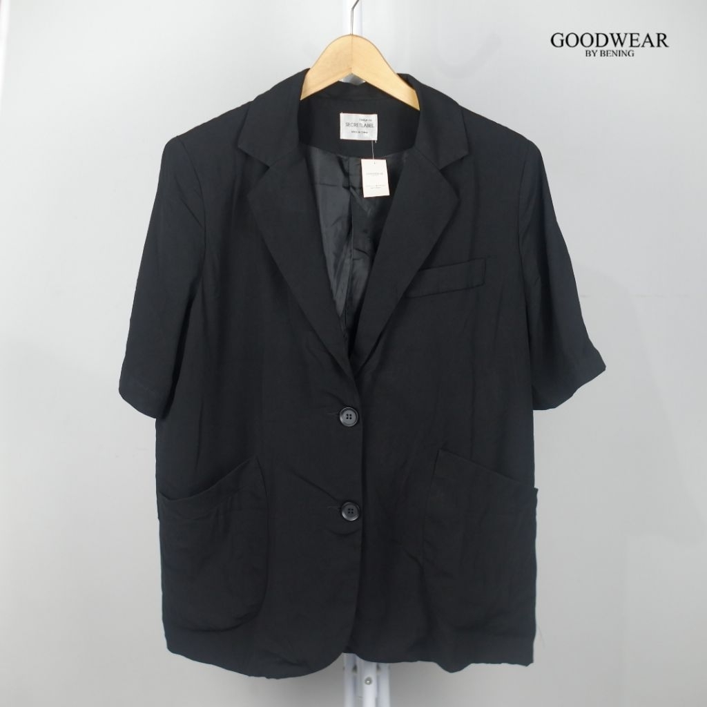 Blazer Hitam - Lengan Pendek