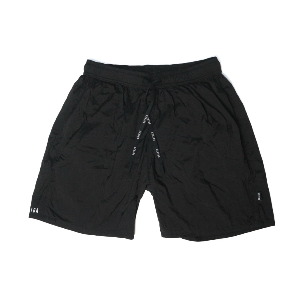 Szaiga - Nylon Metal Ripstop Shorts - Black