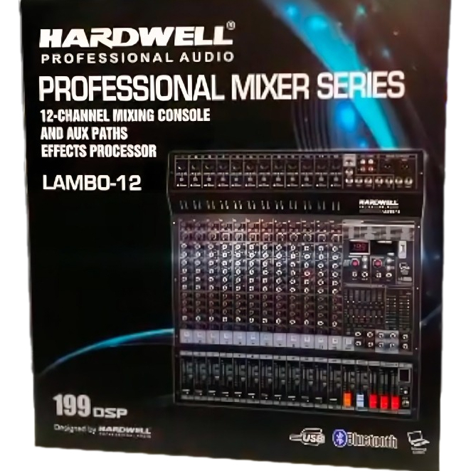 Mixer Hardwell Lambo 12  12Ch/Mixer Audio Hardwell Lambo12 /Audio Mixer 12 Channel Hardwell Lambo-12