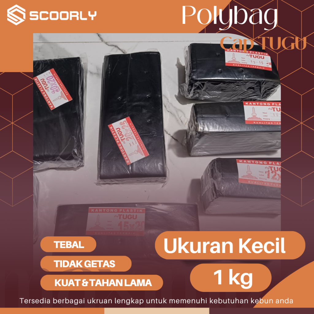 1kg - Polybag Tanaman Ukuran Kecil Plastik Polybag / Polibag Tanaman Untuk Semai Terlaris