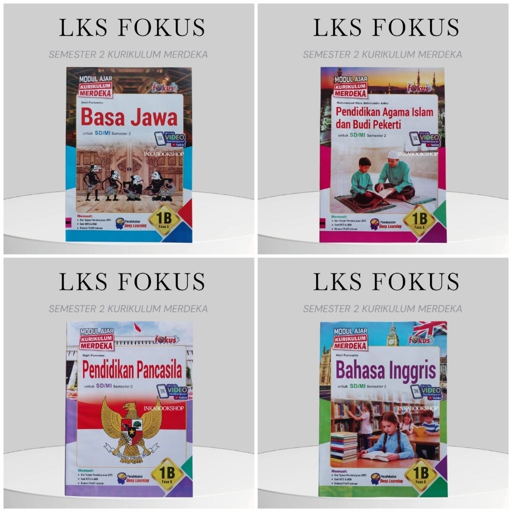 LKS FOKUS KELAS 1 SD SEMESTER 2 KURIKULUM MERDEKA MATEMATIKA PANCASILA INDONESIA