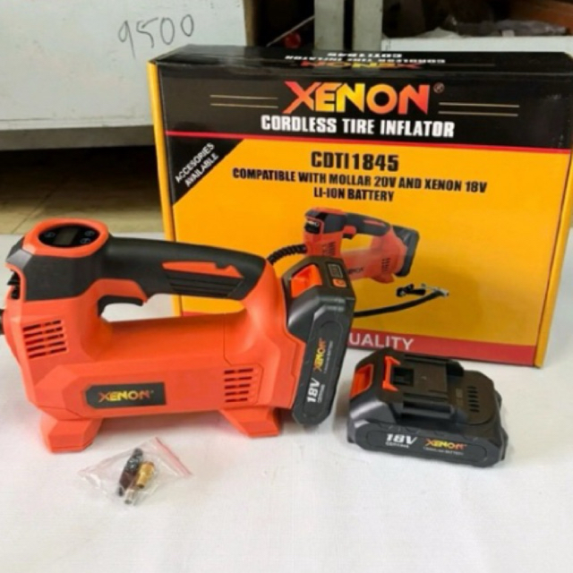 TIRE INFLATOR XENON CDTI1845 ISIAN ANGIN BATERAI CORDLESS 2 BATERAI KOMPATIBEL DENGAN MOLLAR 20v DAN