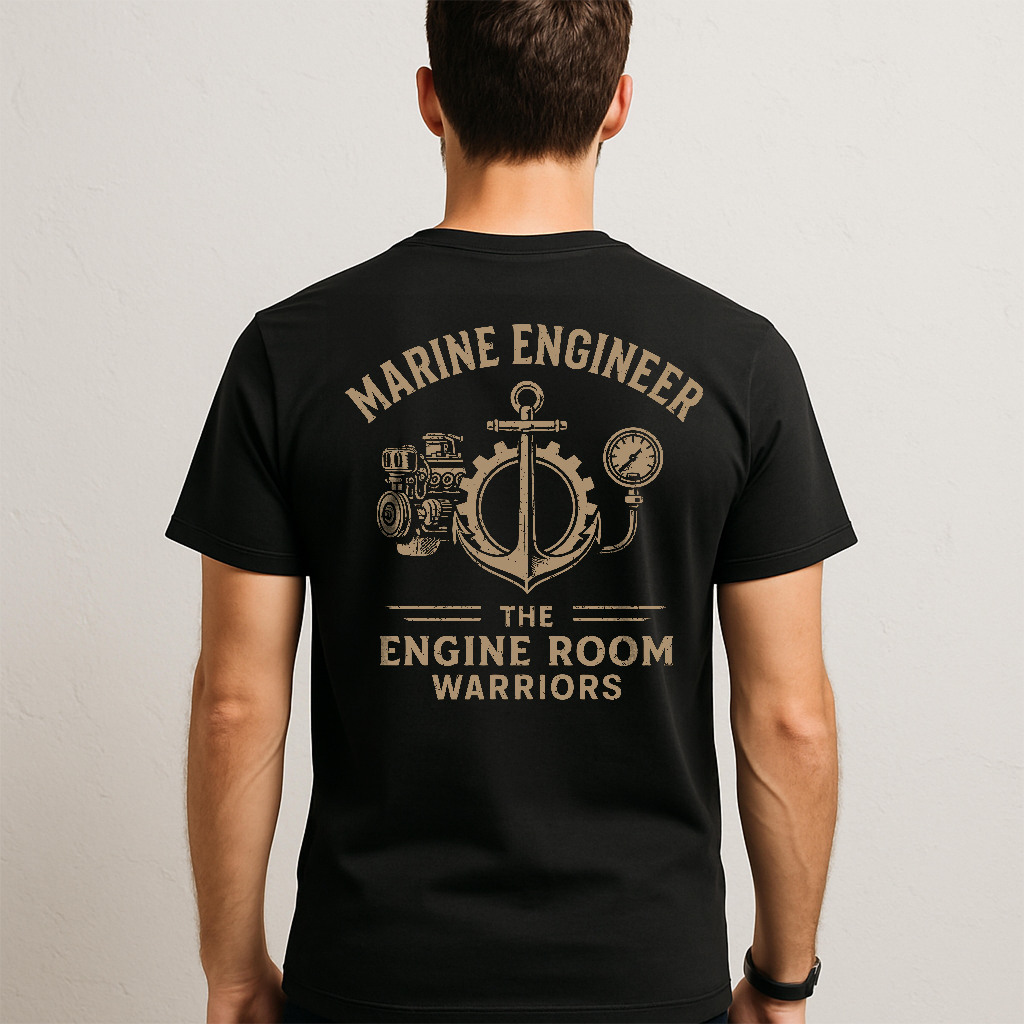 Kaos Distro Marine Engineer - The Engine Room Warriors Short T Shirt | Kaos Teknik Mesin Kapal