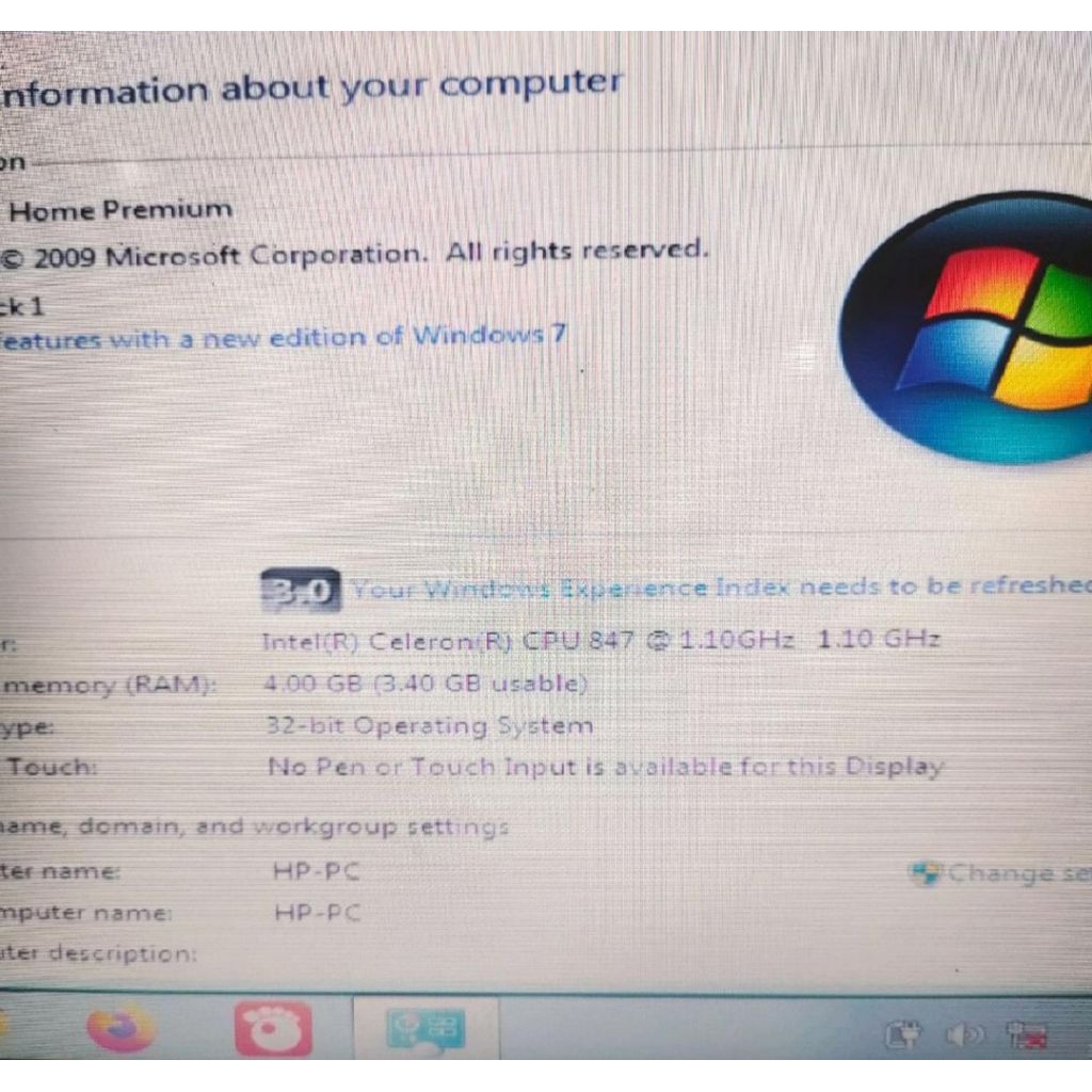 Axioo Motherboard W246CZ/RNW celeron 847 Windows 10 64-Bit ori copotan