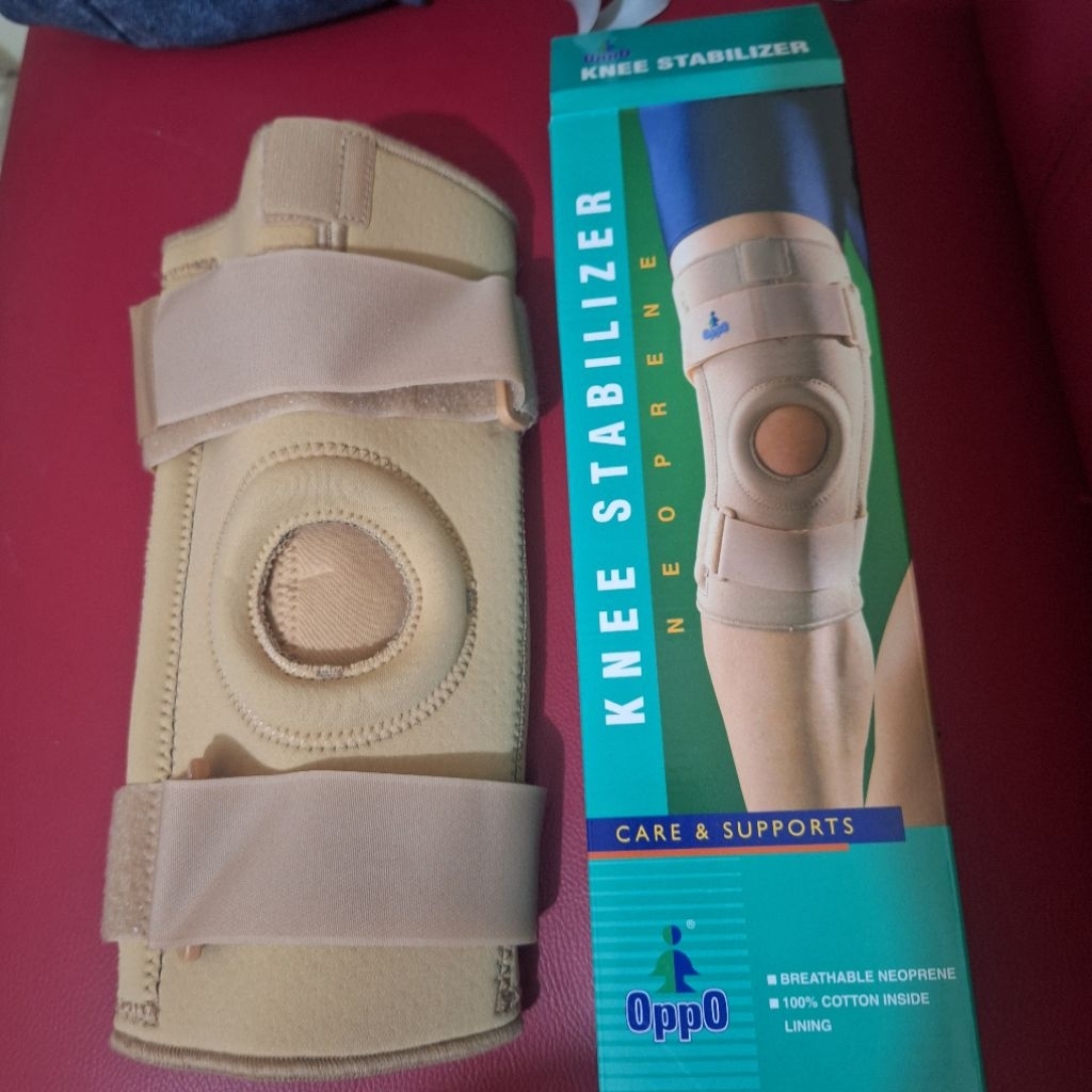OPPO Knee Stabilizer (Penyangga lutut) Brace Kawat Flexible ACL/Meniscus/PCL