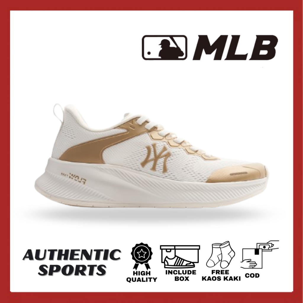 Sneakers M*LB Athflow NY Yankees Sneakers Shoes White Gold