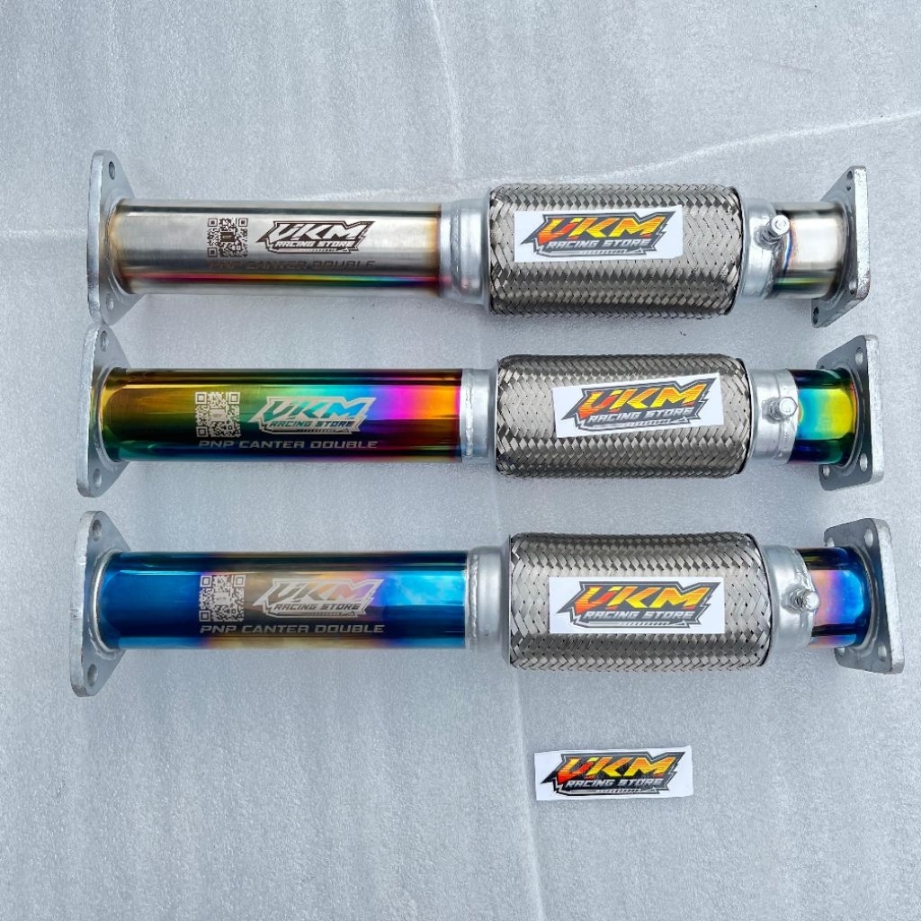 KNALPOT FLEKSIBEL ORIGINAL CANTER DOUBLE ps125 hd - ps135 hdx - ps136 hdl ngir ngir