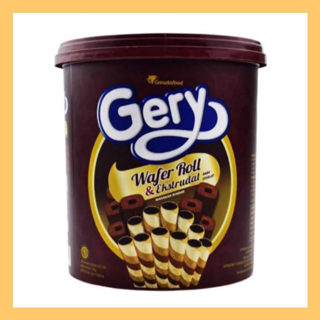 Gery Wafer Roll Chocolate Kaleng 350gr