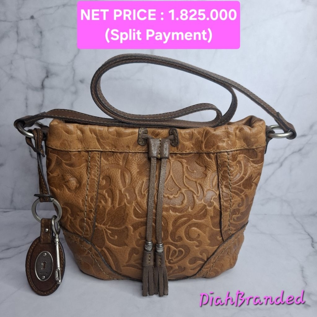 F053 - PRELOVED TAS FOSSIL COLBY EMBOSSED CHESNUT FULLSET