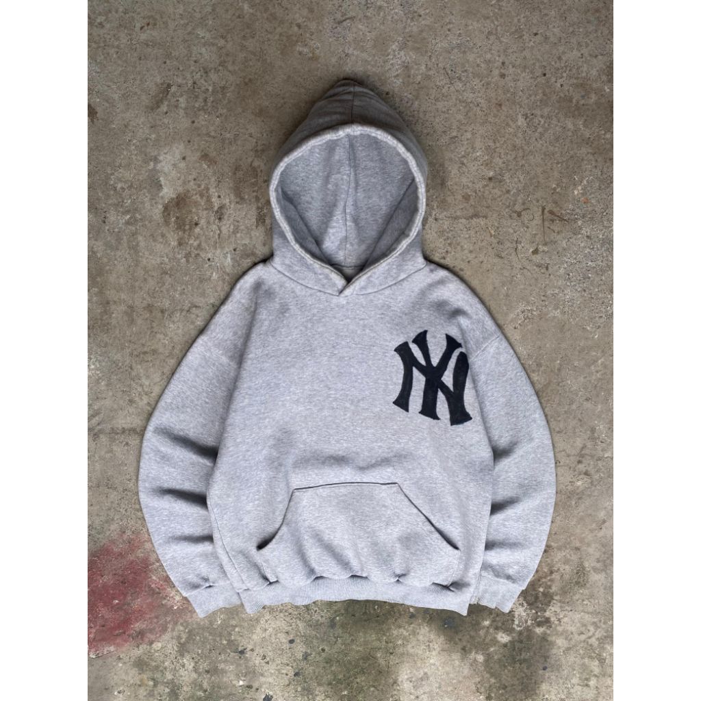 Heavyweight NY Logo Painted Distressed Hoodie