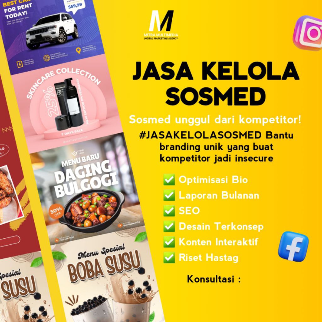 Jasa Pembuatan Video Iklan Reel Edit Video, Desain Feed & Kelola Sosmed