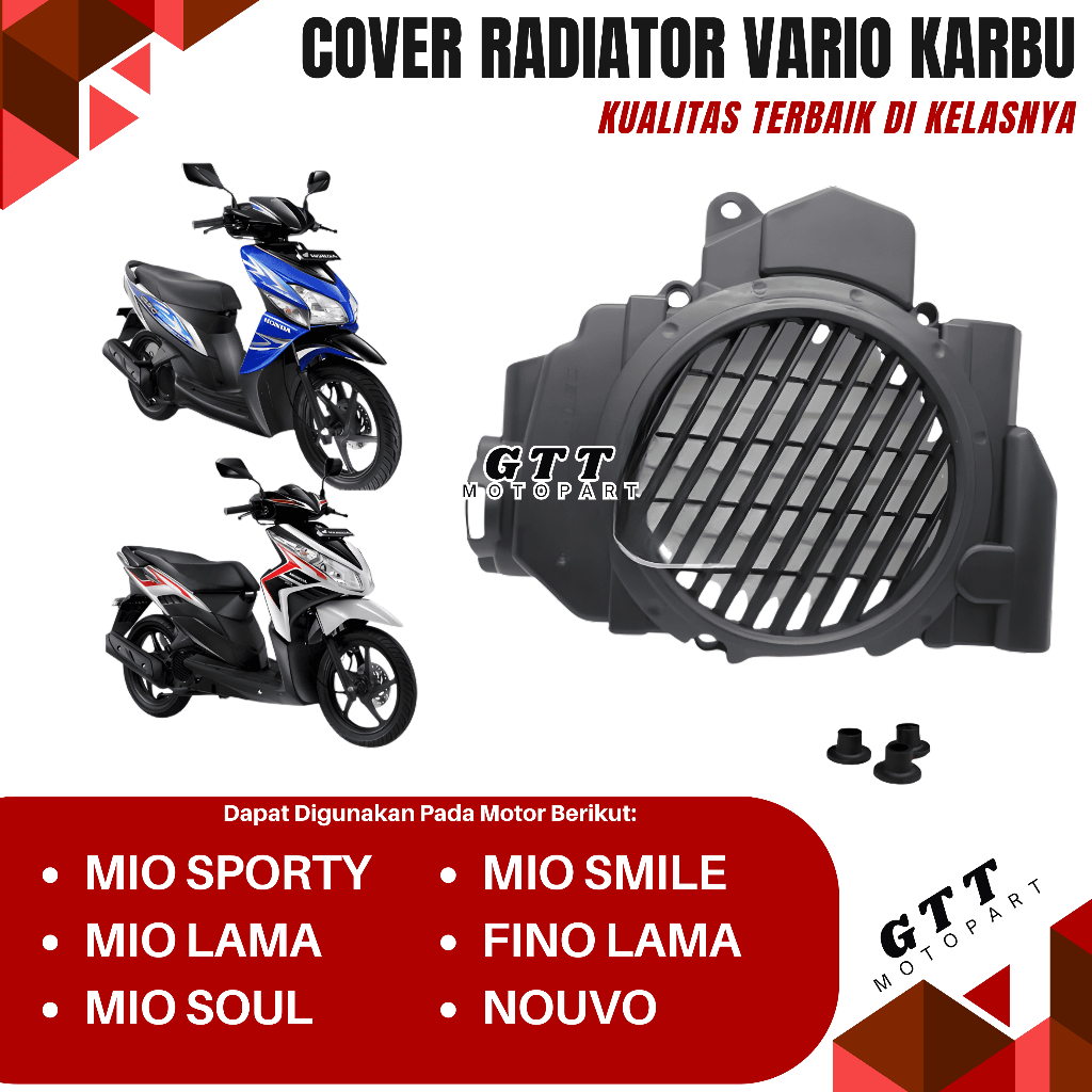 COVER RADIATOR VARIO 110 KARBU TUTUP KIPAS RADIATOR MOTOR VARIO 110 KARBU
