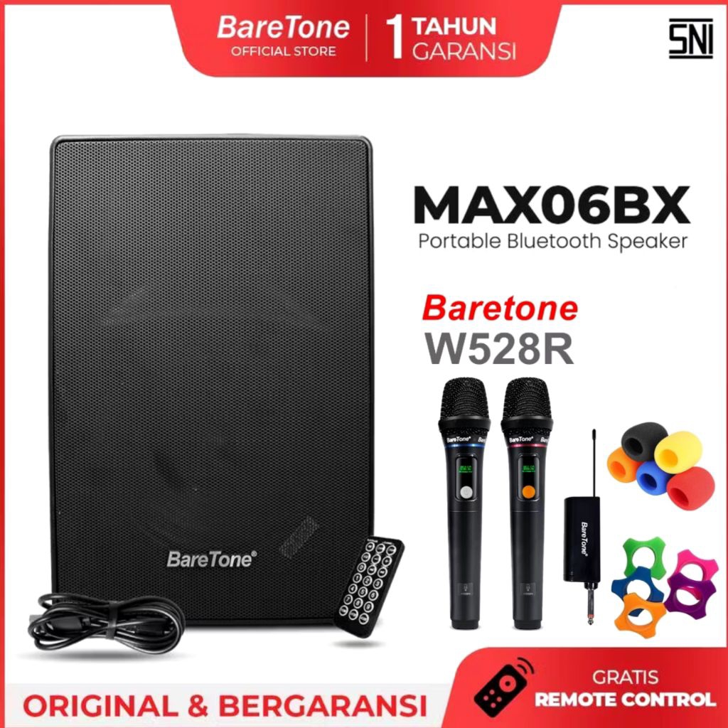 Speaker Portable Baretone Max06bx Original Speaker Baretone 6inch