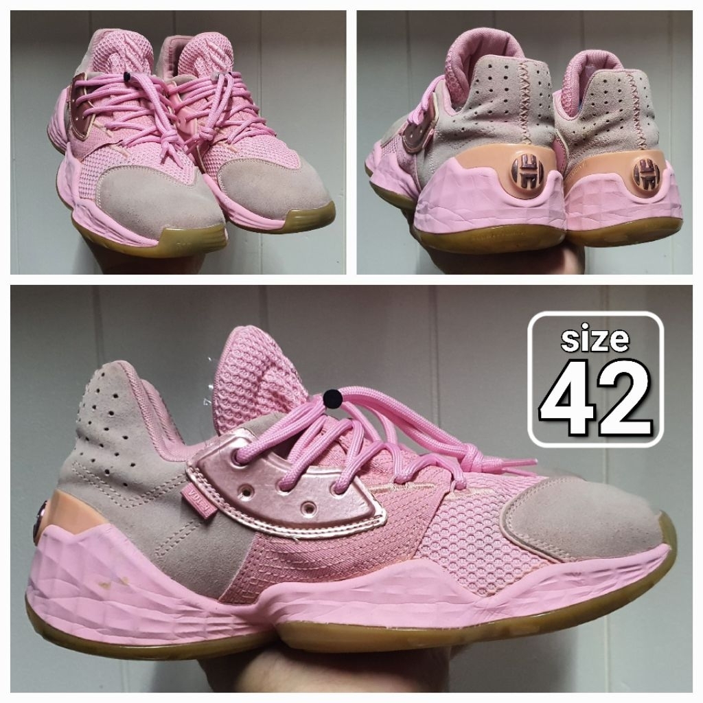 Sepatu Basket Low Hard3n vol.4 Pink Lemonande size 42 (27cm) Second original shoes