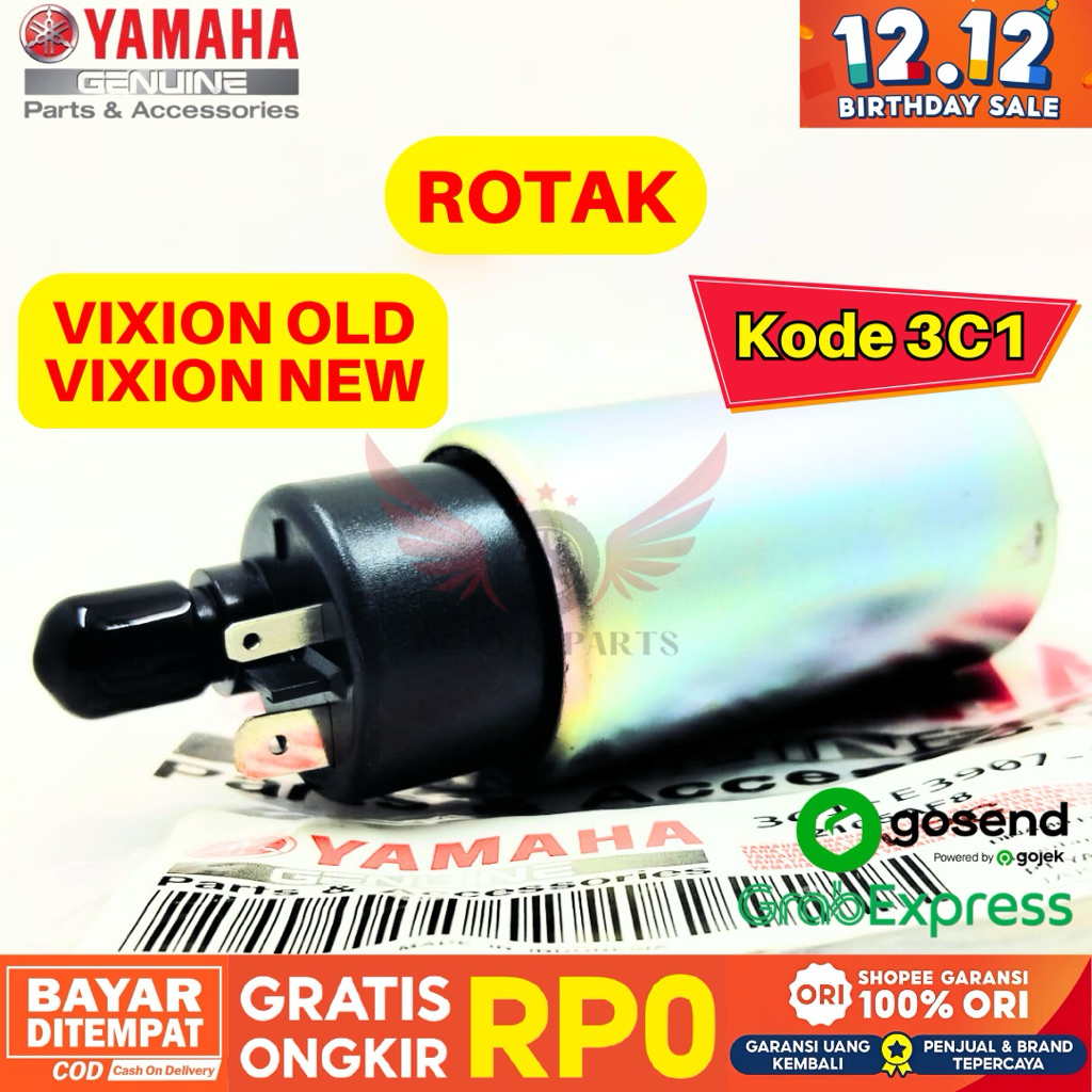 3C1 ROTAK DINAMO FUEL PUMP VIXION ALL TYPE ORIGINAL YAMAHA GENUINE PARTS, ROTAK ORIGINAL YAMAHA VIXI