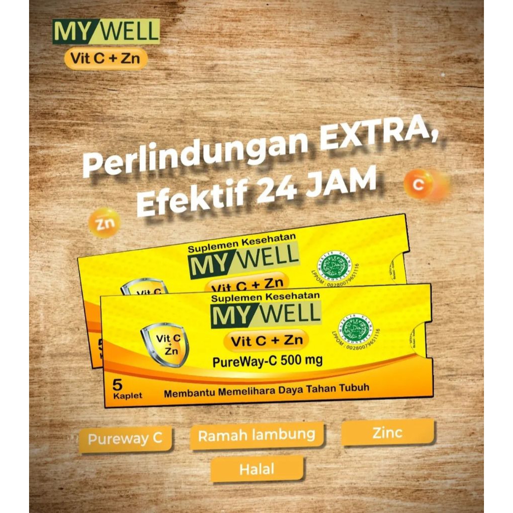 MyWell Vitamin C 500 Mg Zn BLISTER @5 Tablet