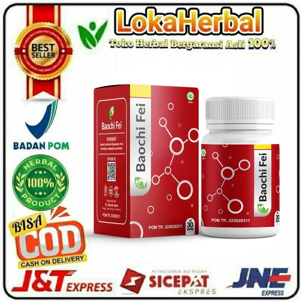 PROMO BAOCHI FEI ORIGINAL ASLI BAOCHI FEI KAPSUL OBAT PARU PARU KOLESTEROL HERBAL TERBAIK