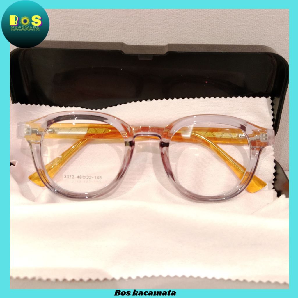 Paket Kacamata Photocromic Antiradiasi Frame (3372) // Kacamata Pria/Wanita // Kacamata Minus dan Cl