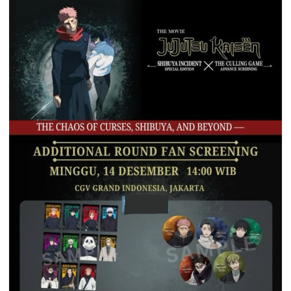 Official Jujutsu Kaisen Merchandise, Fan Screening CGV Part 2