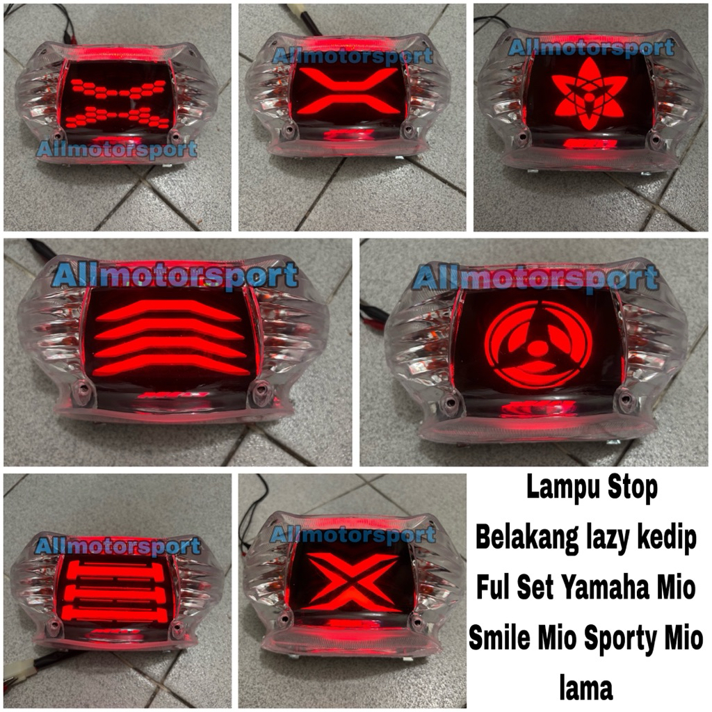 Lampu Stop Belakang lazy Ful Set Custom Mode Lazy Kedip Motor Mio Smile Mio Sporty Mio Lama Lazy Min