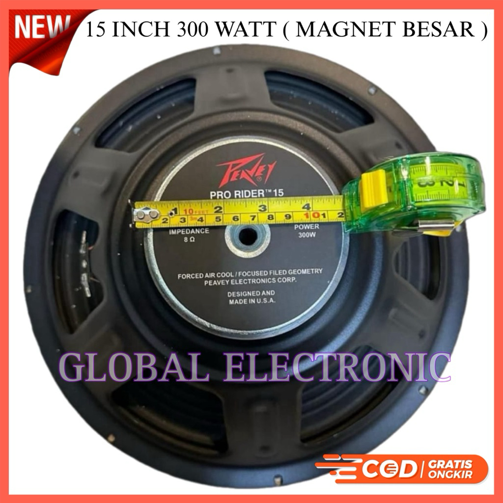 Speaker component Peavey Pro rider 15 Inch 300 Watt mid low 8 ohm speaker 15 inch 300 watt speaker p