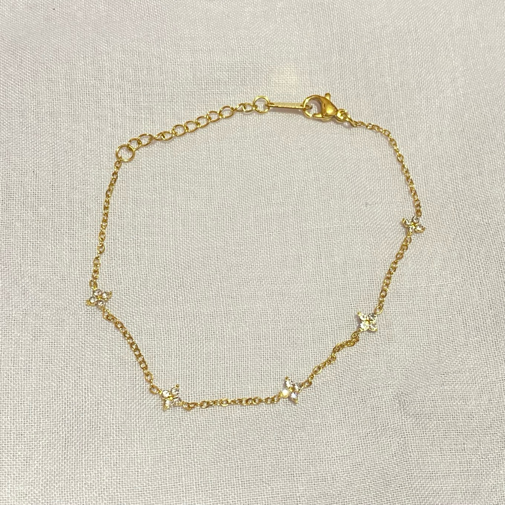 Gelang Titanium Wanita Bunga Kecil/Gelang Titanium Wanita/Gelang Titanium