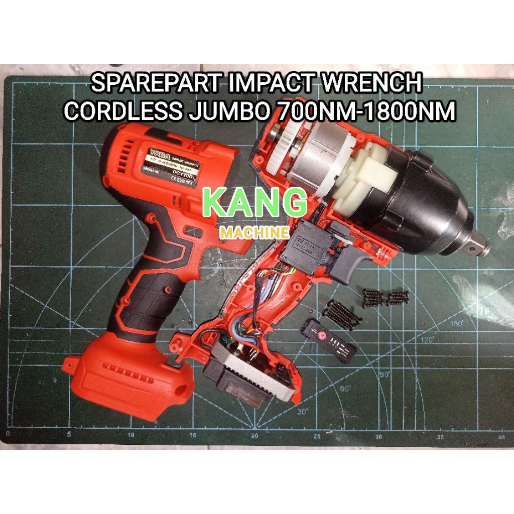 sparepart impact wrench cordless jumbo / impact wrench besar / impact wrench 600nm 700nm 990nm 1800n