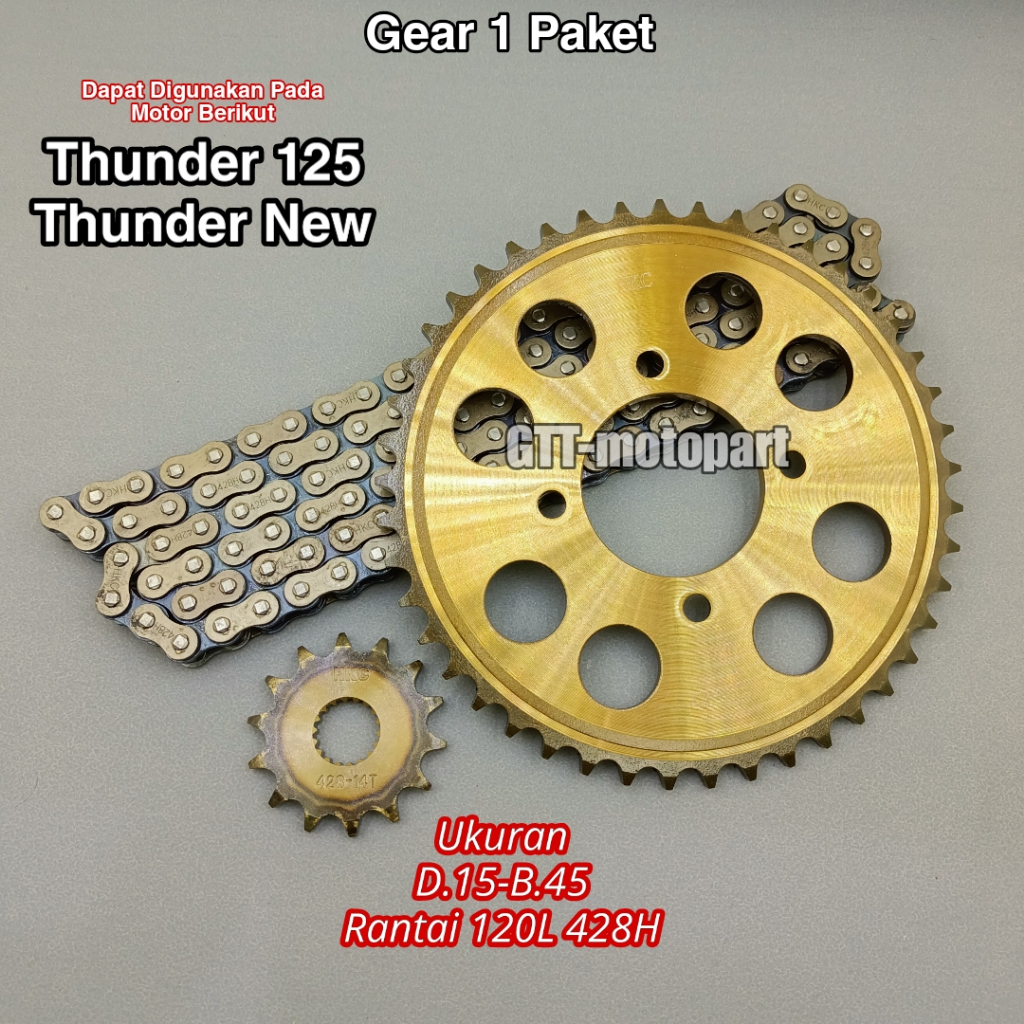 Gearset Gir paket Thunder old new Thunder 125 gear gir set Thunder