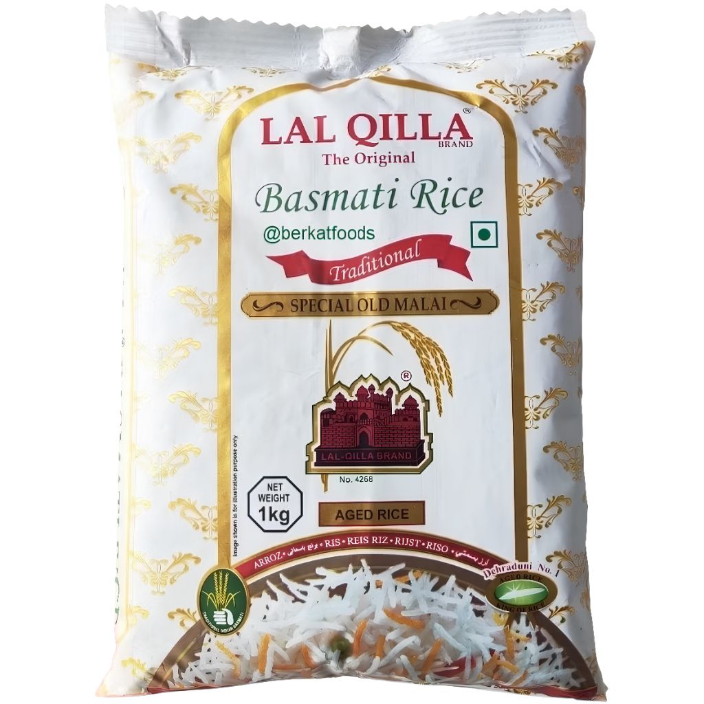 Basmati Rice Lal Qilla Traditional 1Kg / Special Old Malai Aged Rice Beras India Premium 1 KG