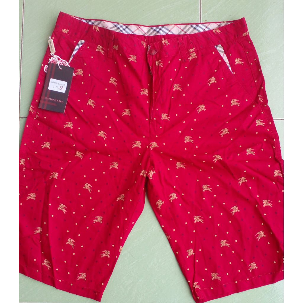 celana pendek pria burberry original