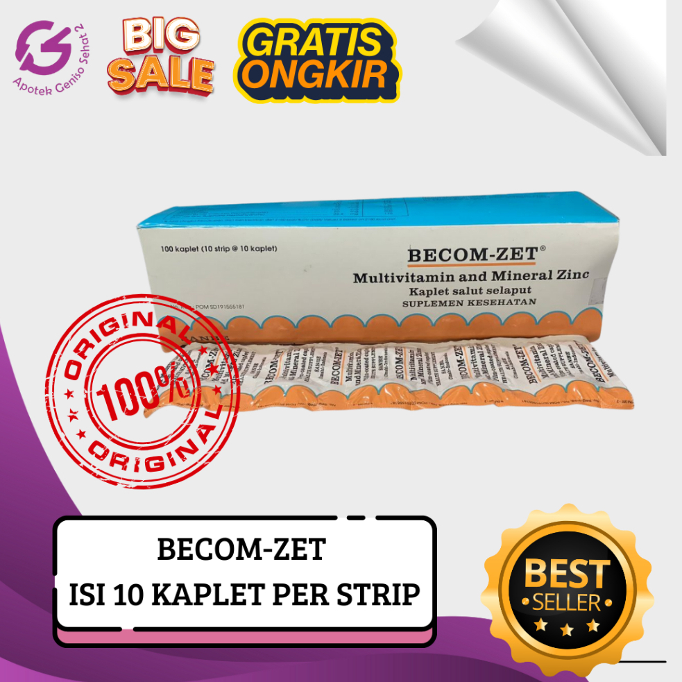 BECOM ZET MULTIVITAMIN (1 STRIP @10 KAPLET)
